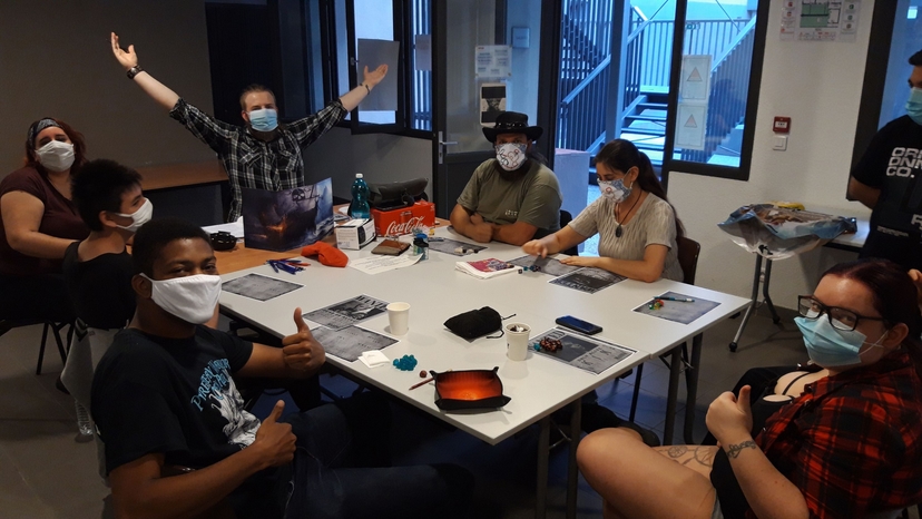 people enjoying a board game