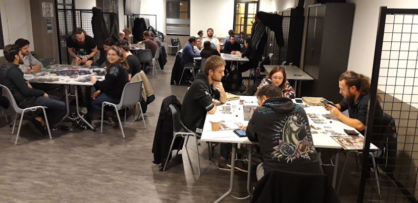 various gathering of people playing boardgames